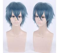 Wig for Anime Wigs Cosplay Christmas 30Cm Universal Cos Wig Reverse Curling Face Short Hair Multi-Color Optional Hairy Styling Color: 002-55
