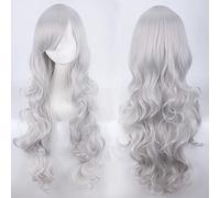 Wig for Anime Wigs Cosplay Christmas Cospay Wig 80Cm Long Curly Hair Universal Style Thick Air Curling Face Headgear Color:Jf80-3