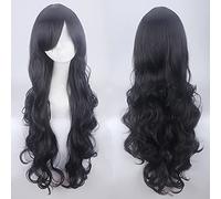 Wig for Anime Wigs Cosplay Christmas Cospay Wig 80Cm Long Curly Hair Universal Style Thick Air Curling Face Headgear Color:Jf80-1