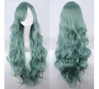 Wig for Anime Wigs Cosplay Christmas Cospay Wig 80Cm Long Curly Hair Universal Style Thick Air Curling Face Headgear Color:Jf80-10