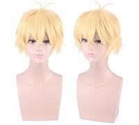Wig for Anime Wigs Cosplay Christmas Love And Producer Mobile Game Zhou Qi Luo Milk Golden Reverse Curled Short Hair Cosplay Wig