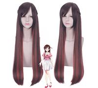 Wig for Anime Wigs Cosplay Christmas Rental Girlfriend Mizuhara Chizuru Brown Gradient Orange Red Styling Twist Braid Cos Wig