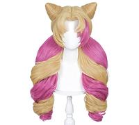 Wig For Cafe Cutie Gwen Cosplay Wig Gwen 70cm Wave Yellow Pink Mixed Heat Resistant Synthetic Hair Peluca Anime Women Wigs OneSize wigandHairpin