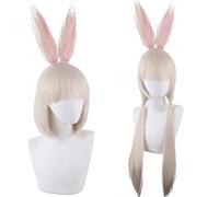 Wig for Carnival Nightlife CluI Party Dress Up Wig Animal Rhapsody Rabbit Spring Cosplay Wig Anthropomorphic Color: Pl-732 Long Hair + Ears