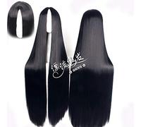 Wig for Carnival Nightlife CluI Party Dress Up Wig Cos Wig, Black Long Straight Hair, Mid-Point Costume Anime, The Same Style, Unisex Cosplay Costume Wig Color: K030 Mid-Point (80Cm)