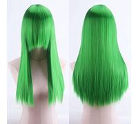 Wig for Carnival Nightlife CluI Party Dress Up Wig Cosplay Anime Wig High Temperature Silk Rose Net Colorful 60Cm Thickening Long Straight Hair Color:Zf60-22 Thickening