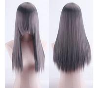 Wig for Carnival Nightlife CluI Party Dress Up Wig Cosplay Anime Wig High Temperature Silk Rose Net Colorful 60Cm Thickening Long Straight Hair Color:Zf60-9 Thickening