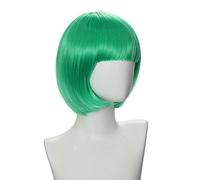 Wig for Carnival Nightlife CluI Party Dress Up Wig Cosplay Nightclub Show Bar Oblique Bangs Female Short Hair Pink Beige Blue Bobo Bobo Wig Color:K051-20