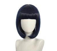 Wig for Carnival Nightlife CluI Party Dress Up Wig Cosplay Nightclub Show Bar Oblique Bangs Female Short Hair Pink Beige Blue Bobo Bobo Wig Color:K051-18