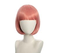 Wig for Carnival Nightlife CluI Party Dress Up Wig Cosplay Nightclub Show Bar Oblique Bangs Female Short Hair Pink Beige Blue Bobo Bobo Wig Color:K051-12