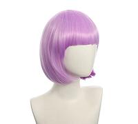 Wig for Carnival Nightlife CluI Party Dress Up Wig Cosplay Nightclub Show Bar Oblique Bangs Female Short Hair Pink Beige Blue Bobo Bobo Wig Color:K051-21