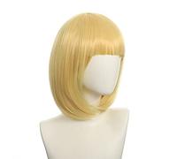 Wig for Carnival Nightlife CluI Party Dress Up Wig Cosplay Nightclub Show Bar Oblique Bangs Female Short Hair Pink Beige Blue Bobo Bobo Wig Color:K051-10
