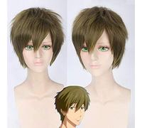 Wig for Carnival Nightlife CluI Party Dress Up Wig Cosplay Wig Free! Men'S Swimming Club Tachibana Makoto High Temperature Silk Anime Wig 221