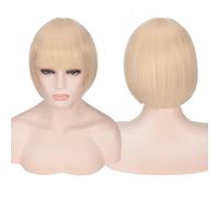 Wig for Carnival Nightlife CluI Party Dress Up Wig Cosplay Wig Nightclub Girl Short Hair Bobo Head Color Bobo Headgear Color:713-5 (Beige)