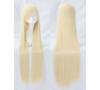 Wig for Carnival Nightlife CluI Party Dress Up Wig Cosplay Wig Universal 100Cm Color Long Straight Hair Cos Anime High Temperature Wire 099 Color:Rose Net 030 [1 Meter]