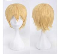 Wig for Cosplay anime wig universal color Harajuku anti-curled men's short hair anti-curled style color: K049-12 No. Prince Gold
