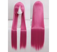 Wig for cosplay wig universal 100CM color long straight hair cos animation high temperature wire 099 color:rose net 012 [1 meter]
