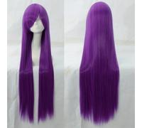 Wig for cosplay wig universal 100CM color long straight hair cos animation high temperature wire 099 color:玫瑰网056[1 meter]