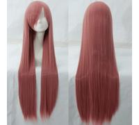 Wig for cosplay wig universal 100CM color long straight hair cos anime high temperature wire 099 color:rose net 046 [1 meter]