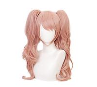 Wig for Dangan Ronpa Junko Enoshima Wig Light Pink Heat Resistant Sythentic Hair Clip Ponytails Costume Cosplay Wigs