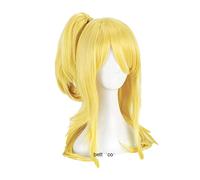 Wig For Fairy Tail Lucy Heartfilia Cosplay Wigs Long Golden Heat Resistant Synthetic Hair Wig + Wig Cap LongStraight