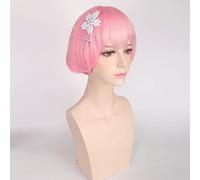 Wig for Fashion Trend For Daily Use From Zero To Life In Another World, Ram Lam Cosplay Wig Color: Pl-612-1 La Mu’S Childhood