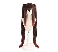 Wig For Game Genshin Impact Hutao Wig Cosplay Costume Hu Tao 110cm Long Brown With Ponytails Heat Resistant Synthetic Hair For Women OneSize c