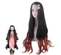 Wig for Halloween Fashion Christmas Party Dress Up Wig Blade Stove Gate Nidouzi Demonized Gradient Color Firework Roll Cosplay Wig Color: Yn142