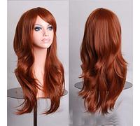 Wig for Halloween Fashion Christmas Party Dress Up Wig Cos Anime Wig 70Cm Long Curly Hair Cosplay Color Stage Headgear Color: Light Brown K048-7
