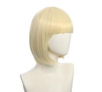 Wig for Halloween Fashion Christmas Party Dress Up Wig Cosplay Nightclub Show Bar Oblique Bangs Female Short Hair Pink Beige Blue Bobo Bobo Wig Color:K051-3