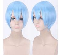 Wig for Halloween Fashion Christmas Party Dress Up Wig Cosplay Wig Multicolor Universal Face Short Hair Msn Black And White Short Hair Bobo Headgear Wig Color:K047-21