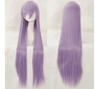 Wig for Halloween Fashion Christmas Party Dress Up Wig Cosplay Wig Universal 100Cm Color Long Straight Hair Cos Animation High Temperature Wire 099 Color:Rose Net 078 [1 Meter]