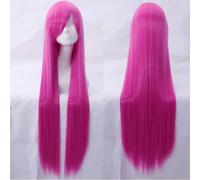 Wig for Halloween Fashion Christmas Party Dress Up Wig Cosplay Wig Universal 100Cm Color Long Straight Hair Cos Anime High Temperature Wire 099 Color:玫瑰网049[1 Meter]