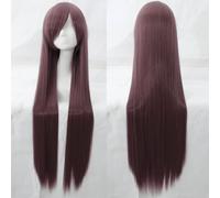 Wig for Halloween Fashion Christmas Party Dress Up Wig Cosplay Wig Universal 100Cm Color Long Straight Hair Cos Anime High Temperature Wire 099 Color:Rose Net 045 [1 Meter]