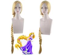 Wig for Halloween Fashion Christmas Party Dress Up Wig Enchanted Rapunzel Princess Le Pei With Braids Golden Dini Cosplay Wig