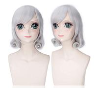 Wig for Halloween Fashion Christmas Party Dress Up Wig Lol Wig Sweetheart Annie Fake Hair Silver White Short Curly Cosplay Wig 334
