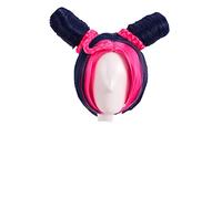 Wig For JoJos Bizarre Adventure Golden Wind Jolyne Cujoh Kujo Cosplay Wig Buns Braids Heat Resistant Synthetic Hair Wig + Wig Cap RedWig