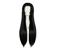 Wig For Kimetsu no Yaiba Kochou Kanae Cosplay Wig Long Black Heat Resistant Synthetic Hair Wigs + Wig Cap WigOnly