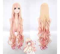 Wig for Macross F Sheryl Nome For Women Long Curly Wavy Cosplay Wigs 120cm Heat Resistant Synthetic Hair Wig Anime Pink