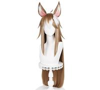 Wig For Miss Hina Cosplay Wig Game Genshin Impact Gorou Cosplay Ms Hina Cosplay Wig 100cm Long Straight Women Wigs OneSize wigandears