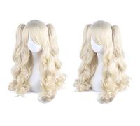 Wig for Perfect for everyday parties Cosplay Anime Wig Lolita Cute Lolita Loli Double Ponytail Mouth Clip Long Curly Hair Fake Hair Color:Yn190