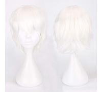Wig for Perfect for everyday parties Cosplay Anime Wig Universal Color Harajuku Anti-Curled Men'S Short Hair Anti-Curled Style Color: K049-1 White