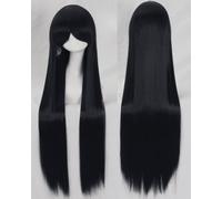 Wig for Perfect for everyday parties Cosplay Wig Universal 100Cm Color Long Straight Hair Cos Animation High Temperature Wire 099 Color:Rose Net 018 [1 Meter] Black
