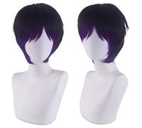 Wig for Props Matching Performance Modeling Net Red Boys Wigs Corean Style Handsome Natural Fluffy Daily Black And Purple Men's Short Hair