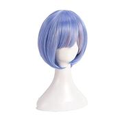 Wig For Re:Life In a Different World From Zero Rem Ram Cosplay Wig Short Heat Resistant Synthetic Hair Wig + Wig Cap Rem