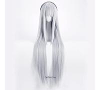 Wig For Re:Zero Life in a Different World from Zero Emilia Cosplay Wigs Long Heat Resistant Synthetic Hair Wig + Wig Cap OnlyWig