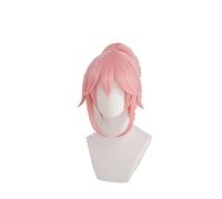 Wig For Tamamo No Mae Wavy Curly Ver Fate Grand Order Cosplay Wig Tamamo Cat Pink Women Hair FGO Cosplay Halloween Hair SinglePonytail