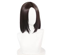 Wig For The Final Season Anime Attack on Titan Eren Jaeger Cosplay Wig Brown Heat Resistant Synthetic Hair Wigs ( 2 Types )+ Wig Cap OneSize A