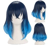 Wig For Wigs Tanjirou Nezuko Kamado Wigs Kimetsu no Yaiba Cosplay Wigs Zenitsu Agatsuma Golden Hair Inosuke Hashibira Blue InosukeHashibira