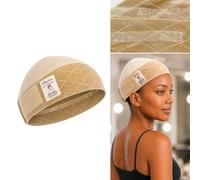 Wig Grip Cap with Silicone Strip, 2 in 1 Wig Cap with Built-in Grip Band, Soft Stretch to Help Hold Wigs in Place, Comfortable for Lace Front and Glueless Wigs, 1 Pack